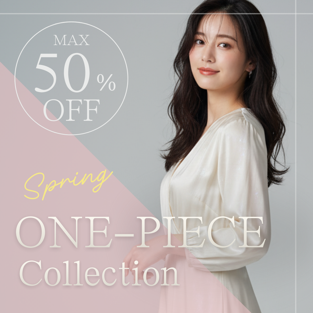 春の新作ワンピースコレクションのセールバナー